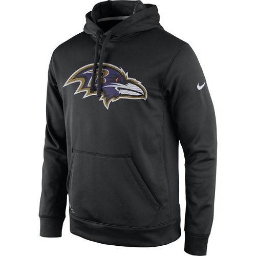 NFL Men's Baltimore Ravens Nike Black Practice Performance Pullover Hoodie